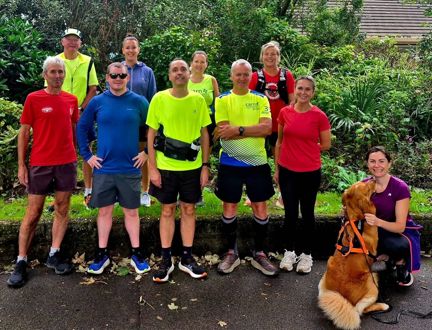 Carn Runners members on a Saturday Social near Coswinsawsin outside Camborne