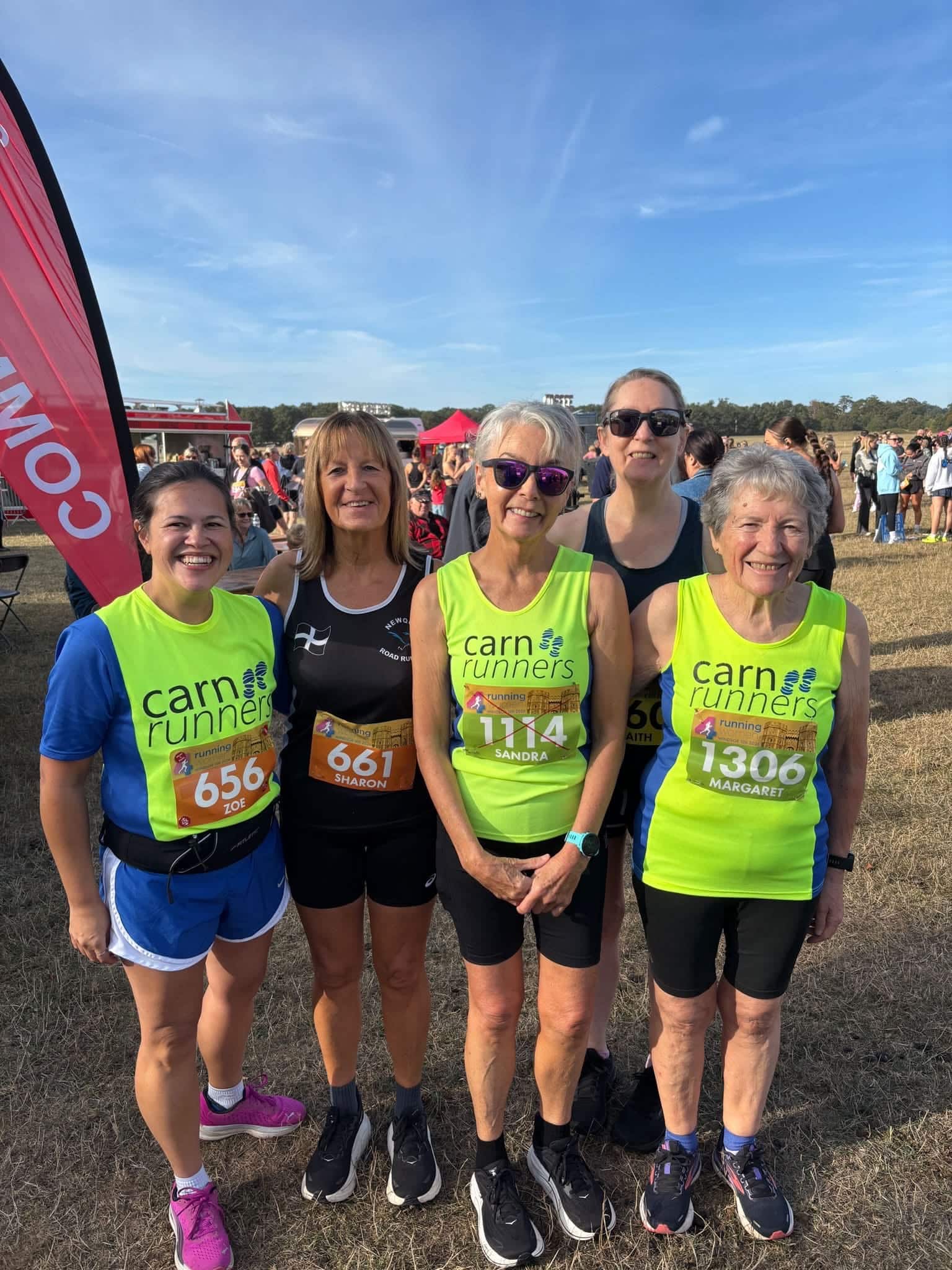 Margaret, Zoe and Sandy at the Windsor 10K, if pictured in the selected club photo