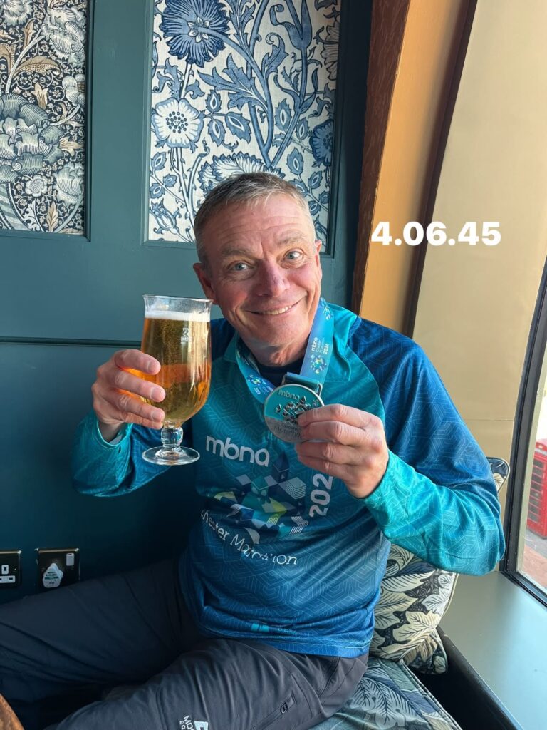 Andy Millward at the 2026 Chester Marathon, if a photo from the weekend is available