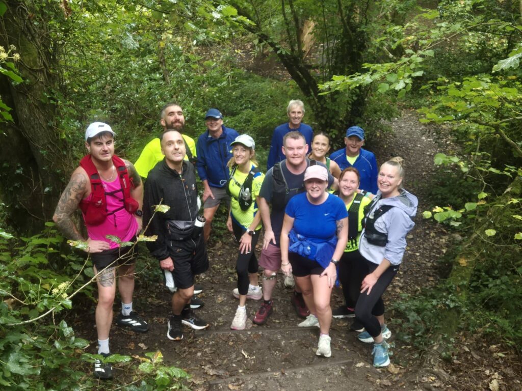 Runners together on a club outing